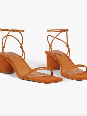 SCHUTZ Pompeii Mid Suede Block-Heel Sandals